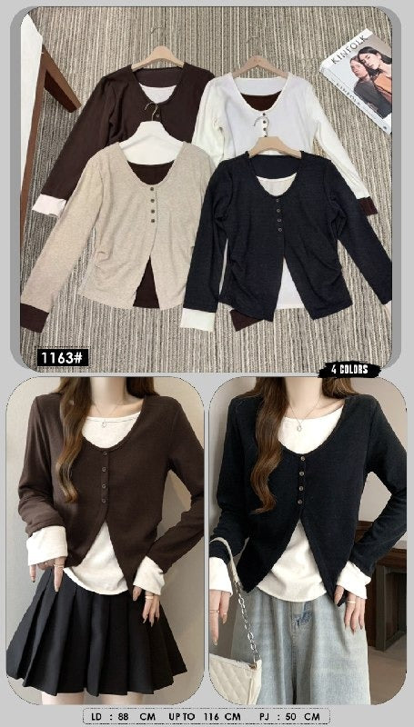 Atasan Wanita Korean Style Layer Look