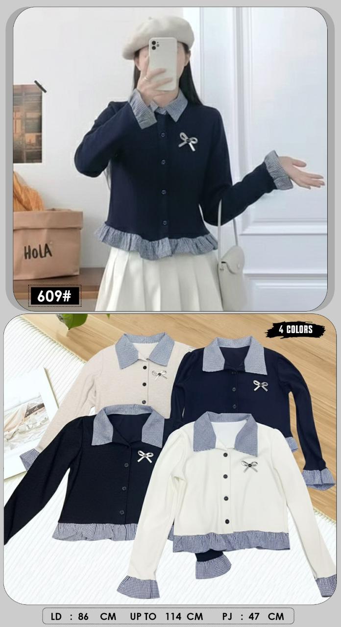 Atasan Korean Style Wanita Casual Elegan